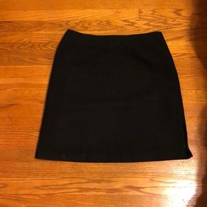 Black wool skirt
